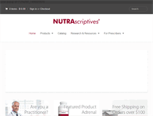 Tablet Screenshot of nutrascriptives.com